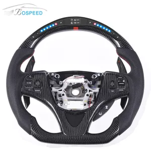 100% Real Carbon fiber LED steering wheel with carbon fiber extended shift paddle for Honda Acura TLX/TSX