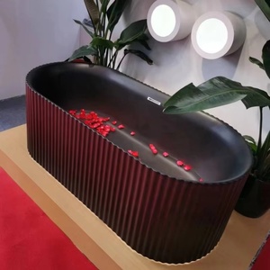 Baignoire ovale classique de 45 pouces, CUPC, à immersion profonde, seule, surface solide, blanc brillant, acrylique pour adultes, baignoire autoportante - Product Image 6