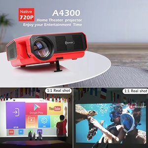 Proyector LED Inteligente Portátil Compatible con Full HD <span class=keywords><strong>4K</strong></span>, Modelo A4300, con 4500-5000 Lúmenes y Android, para Cine en Casa - Product Image 4