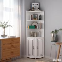 Armoire d'angle personnalisable, étagère de rangement triangulaire, armoire latérale de rangement pour salon, chambre à coucher