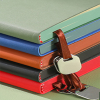 Cuaderno A5 de Tapa Dura de PU con Grabado Diagonal, 100 Hojas, Borde Pulverizado y Colgante, Ideal para Regalo Corporativo