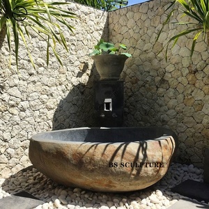 Decoración <span class=keywords><strong>del</strong></span> hogar Bañera independiente de gran tamaño Bañera de piedra de <span class=keywords><strong>Río</strong></span> Escultura natural - Product Image 3