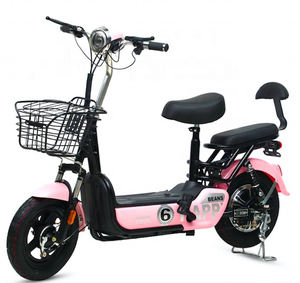 Bicicleta Eléctrica Happy Bean de 350w 48v con Batería de Plomo-Ácido, Personalizable, para Adultos, con Cestas y Pedales, Venta al Por Mayor - Product Image 2