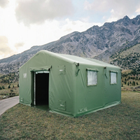 Tente de secours gonflable professionnelle quatre saisons, imperméable, 10x6x3m, ignifuge, avec revêtement Oxford, pour situations d'urgence