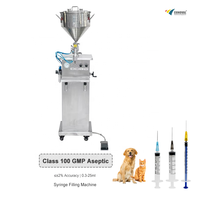 Machine de remplissage verticale à 1 buse pour crème cosmétique, essence éclaircissante homogène, avec dosage par pression et sous vide