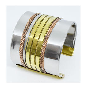 2024 December Multi Color <b>Beaded</b> <b>Bracelet</b> Minimalism Bangle Cuff USA Shiny Gold holiday festival jewelry Brass <b>Bracelet</b> Jewelry - Product Image 3