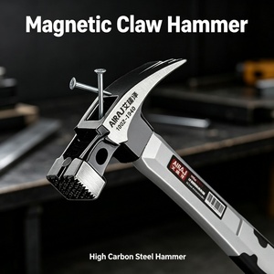 Marteau à griffes de type américain de haute qualité, manche en aluminium, acier au carbone et matériau plastique, pour usage de machiniste - Product Image 1