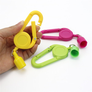 Pocket Size <b>Lighter</b> Smoking Accessories Mini Round Retractable Keychain Holder - Product Image 2