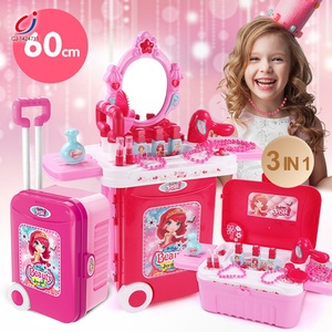 Gương Mẫu Giáo Vali Xách Tay Bàn Trang Điểm Trẻ Em, Cô Gái Xinh Đẹp Giả Vờ Chơi Trò Chơi Tủ Quần Áo Nhựa Đồ Chơi - Product Image 3