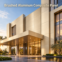 Panneau composite en aluminium brossé 4 mm 1220x2440 mm en or pour les murs des halls d'ascenseurs