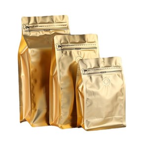 Sacs à café, thé et bonbons en PP de qualité alimentaire, à fond plat, avec fermeture éclair personnalisée, valve et soudure sur huit côtés, anti-humidité - Product Image 6