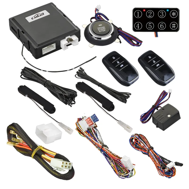 Mächtigsten Funktionen Keyless Entry-System Push Button Motor Start Stop Remote Starter PKE Auto Alarm mit fernbedienung für Toyota