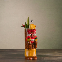Nouvelle usine Bar personnalisé Cocktail tasse en céramique Tiki tasse Squelette Totems vente en gros Hawaii Cocktail tasse Tiki tasses en céramique