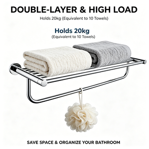 Portasciugamani da Parete in Acciaio Inox Stile Hotel, Elegante Porta <span class=keywords><strong>Asciugamani</strong></span> Nascosto per Bagno e Salone - Product Image 2