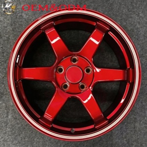 ล้อปลอม6061-T6สี<span class=keywords><strong>แดง</strong></span>17-20 "ล้อ5X114.3(5x4.5) ขอบ4x100สำหรับ B-W-M กอล์ฟ Civic Mustang สไตล์ <span class=keywords><strong>TE37</strong></span>ใส่ได้โดยตรง - Product Image 1