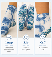 Chaussettes antidérapantes pour femmes de haute qualité, chaussettes en coton respirantes et à séchage rapide pour le Pilates, le yoga et la remise en forme