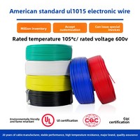 Fil électronique KMD UL1015 18 AWG à conducteur unique en cuivre étamé haute température, homologué 600V pour câbles de connexion