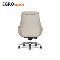 Fauteuil de bureau ergonomique en cuir de luxe EGROspace, pivotant, inclinable, pour conférence, visiteur, formation, haute qualité