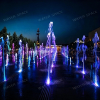 Fuente de Agua Danzante Personalizada OEM con Música Sincronizada y Sistema LED para Decoración Comercial de Centros Comerciales y Exteriores