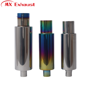 Escape de Alto Rendimiento MX con Entrada de <span class=keywords><strong>2</strong></span>'', <span class=keywords><strong>2</strong></span>.25'', <span class=keywords><strong>2</strong></span>.5'' y <span class=keywords><strong>3</strong></span>'', Acero Inoxidable HK*S Pulido a Espejo + Silenciador Pintado en Color Titanio - Product Image 2