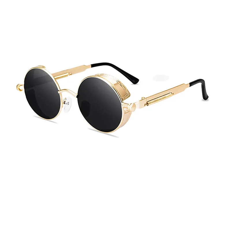 Fashion Vintage Retro Man Women Metal Circle Round Sunglasses Frame Designer Circle Shades Sunglasses 2021