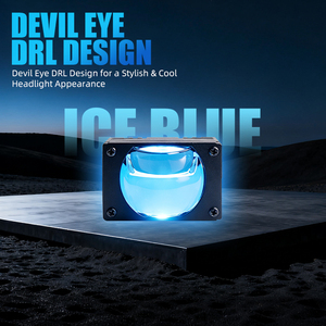 S100 SANVI Blue Evil Eye Car LED Grille <b>Light</b> 5500K 3000K Dual Beam Optical <b>Projector</b> Lens - Product Image 2