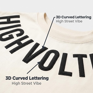 T-shirt Oversize Personalizzata 100% Cotone Pesante con Spalle Cadenti e Stampa Grafica Streetwear Vestibilità Boxy da Uomo - Product Image 4