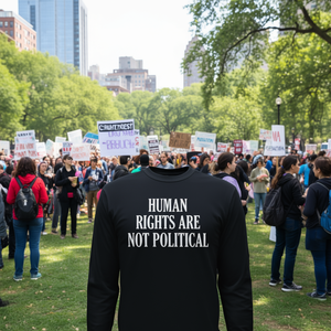 I diritti umani non sono politici T-shirt a maniche lunghe - Product Image 3