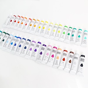 Pigment <span class=keywords><strong>Gouache</strong></span> 12 ml en <span class=keywords><strong>tube</strong></span> aluminium-plastique, qualité artistique pour enfants, haute transparence des couleurs, à base d'eau, 36 couleurs disponibles en gros - Product Image 5