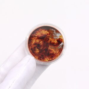 Moneta Commemorativa in Rame da 1oz con Creatura Mitologica Fantastica, Guerriero di Fuoco e Ghiaccio - Product Image 5
