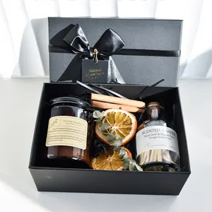 Ensembles de cadeaux de bougies parfumées personnalisées de haute qualité, bougies de cire de soja bougies parfumées de luxe assorties aux cadeaux de luxe