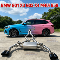 En stock : Système d'échappement Valvetronic Catback X3 M40i pour BMW G01 X3 G02 X4 M40i B58 3.0T avec commande à distance