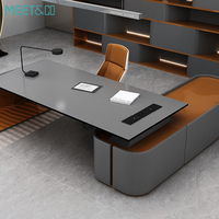 Bureau de direction haut de gamme au design moderne personnalisable pour PDG, mobilier de luxe pour patron, table ergonomique pour bureau à domicile