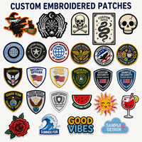 Fournisseur de badges brodés personnalisés avec emblème de lion OEM, patchs de protection pour uniformes, vestes, sacs et accessoires vestimentaires
