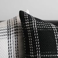 Moderne Simple noir blanc taie d'oreiller mode rétro housse de coussin salon canapé décoration taie d'oreiller