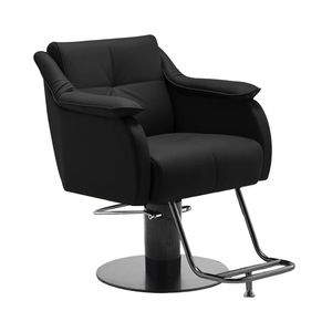 Chaise de Salon de Coiffure Commerciale en Métal Haut de Gamme, Réglable et Pivotante, avec Accoudoirs, Design Luxe, Vente en Gros - Product Image 1