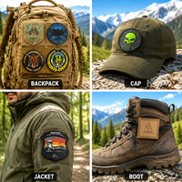 Badge logo personnalisé en PVC 3D imperméable pour vêtements d'extérieur, vestes, chapeaux, sacs, streetwear – Fournisseur OEM