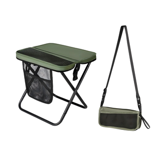 <span class=keywords><strong>Silla</strong></span> <span class=keywords><strong>Plegable</strong></span> Portátil de Hierro para Exteriores a Precio Económico con Bolsillo de Malla y Correa para el Hombro para Pesca, Caza, Senderismo, Camping y Parque - Product Image 6
