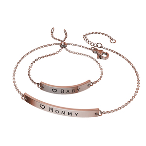 Hotsale bambino e madre braccialetto di famiglia personalizzato inciso braccialetto grossista prodotti di vendita calda - Product Image 3