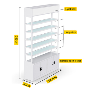 Customized High-end Storage Cabinets Landing For Shopping Mall <strong>Shelves</strong> Color Makeup Skin Care Cosmetics Metal <strong>Display</strong> Rack - Product Image 6