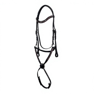 Brida de Cuero de Lujo para Caballo con Diadema de Cristal, Talla Completa, Embalaje Personalizado, Fabricada en Fábrica - Product Image 2