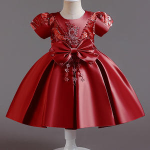 <span class=keywords><strong>Vestidos</strong></span> de princesa de cumpleaños <span class=keywords><strong>para</strong></span> niñas pequeñas, vestido de fiesta de boda <span class=keywords><strong>para</strong></span> recién nacidos, ropa de verano con lazo bordado infantil - Product Image 5