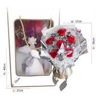 Bouquet de fleurs préservées fait main personnalisable – Nouvelle tendance 2026 : Roses en gros pour décoration de mariage, Fête des Mères, Saint-Valentin