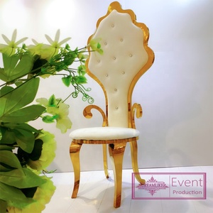 Silla <span class=keywords><strong>de</strong></span> boda <span class=keywords><strong>de</strong></span> acero inoxidable <span class=keywords><strong>y</strong></span> oro, mueble <span class=keywords><strong>de</strong></span> hotel <span class=keywords><strong>de</strong></span> nuevo diseño, usado - Product Image 5