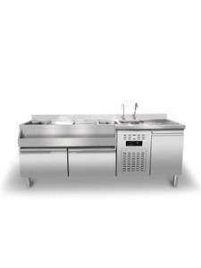 Thiết bị quầy <span class=keywords><strong>bar</strong></span> thương mại, bàn làm việc bằng thép không gỉ, quầy <span class=keywords><strong>bar</strong></span> bằng thép không gỉ, trạm pha chế cocktail bằng thép không gỉ - Product Image 2