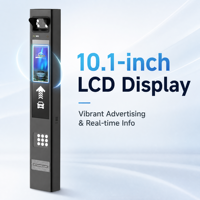 Sistema de Gestión de Estacionamiento Inteligente con Pantalla LCD de 10.1 Pulgadas, Reconocimiento de Matrículas (LPR/ANPR), Máquina Integrada, Resistente a la Intemperie para Exteriores