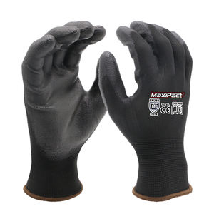 MaxiPact 13G Gants de construction en polyester à haute dextérité sans couture avec gants de sécurité en PU pour le travail anti-dérapant - Product Image 1