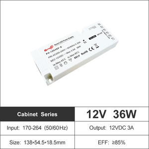 Không thấm nước 12V/24V AC-DC LED cung cấp điện áp không đổi 24 Wát điều khiển hiệu quả cao cho Led tủ đèn nhựa trường hợp - Product Image 4