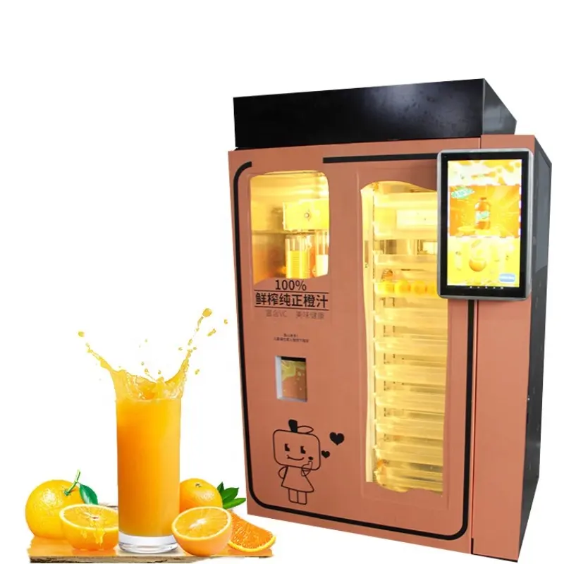 ماكينة آلية لصنع عصير الفاكهة ، ماكينات بيع المياه والعصائر ، علبة خشبية ، منتج جديد مخصص ، مجموعة واحدة