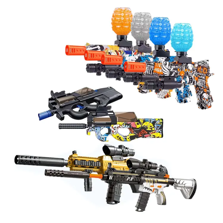 Yohi arma de brinquedo elétrica ao ar livre, 2021, akm 47, à prova d' água, gel, blaster, fabricante de armas, p90 gel, blaster, bola de gel